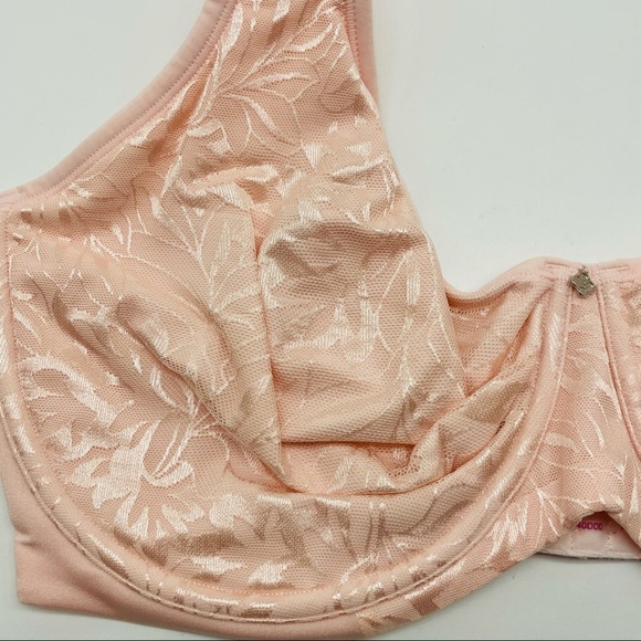 Breezies Jacquard Shine Unlined Minimizer Bra Pink - Picture 3 of 9